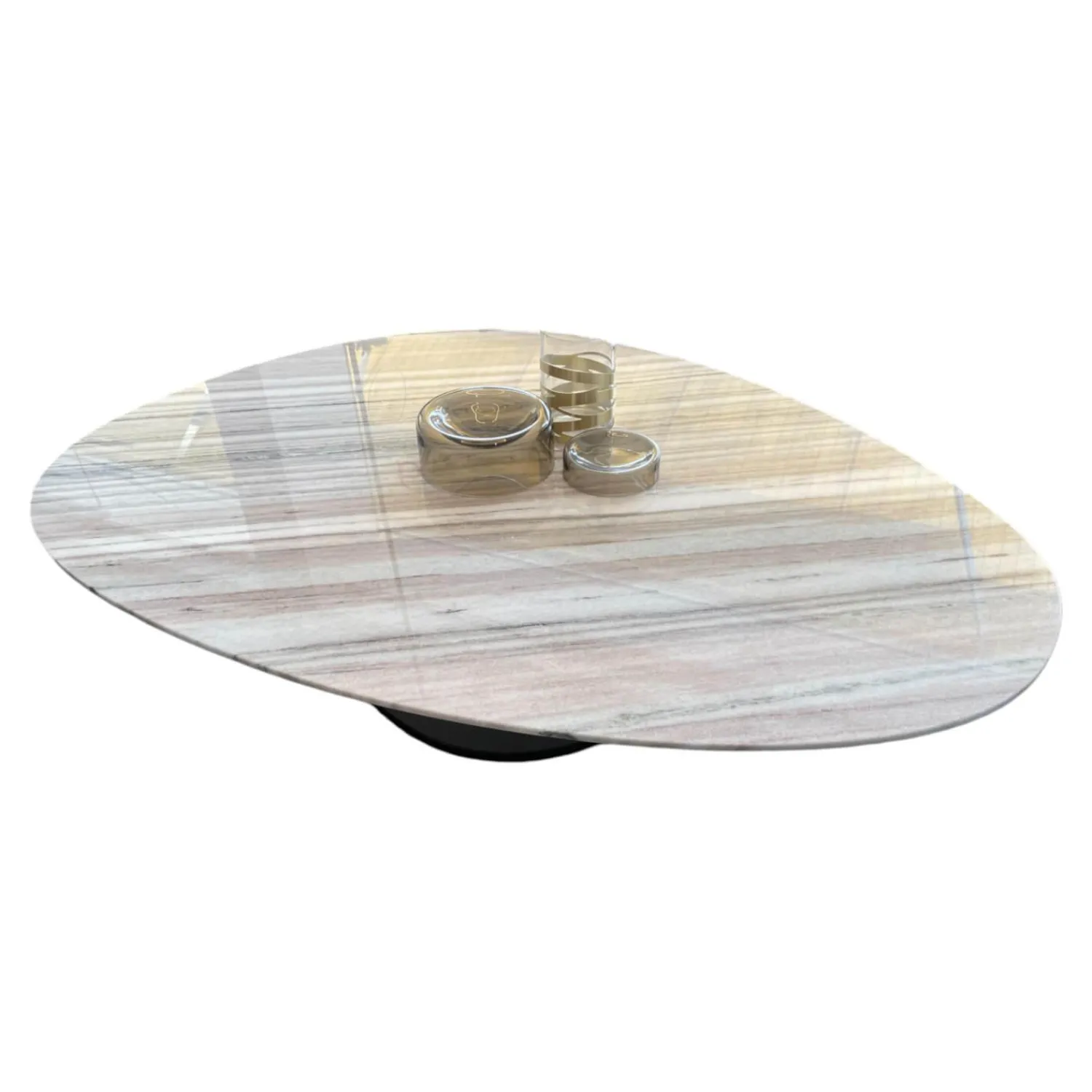 Giorgetti Beistelltische|Beistelltisch Galet Marmor Zebrino