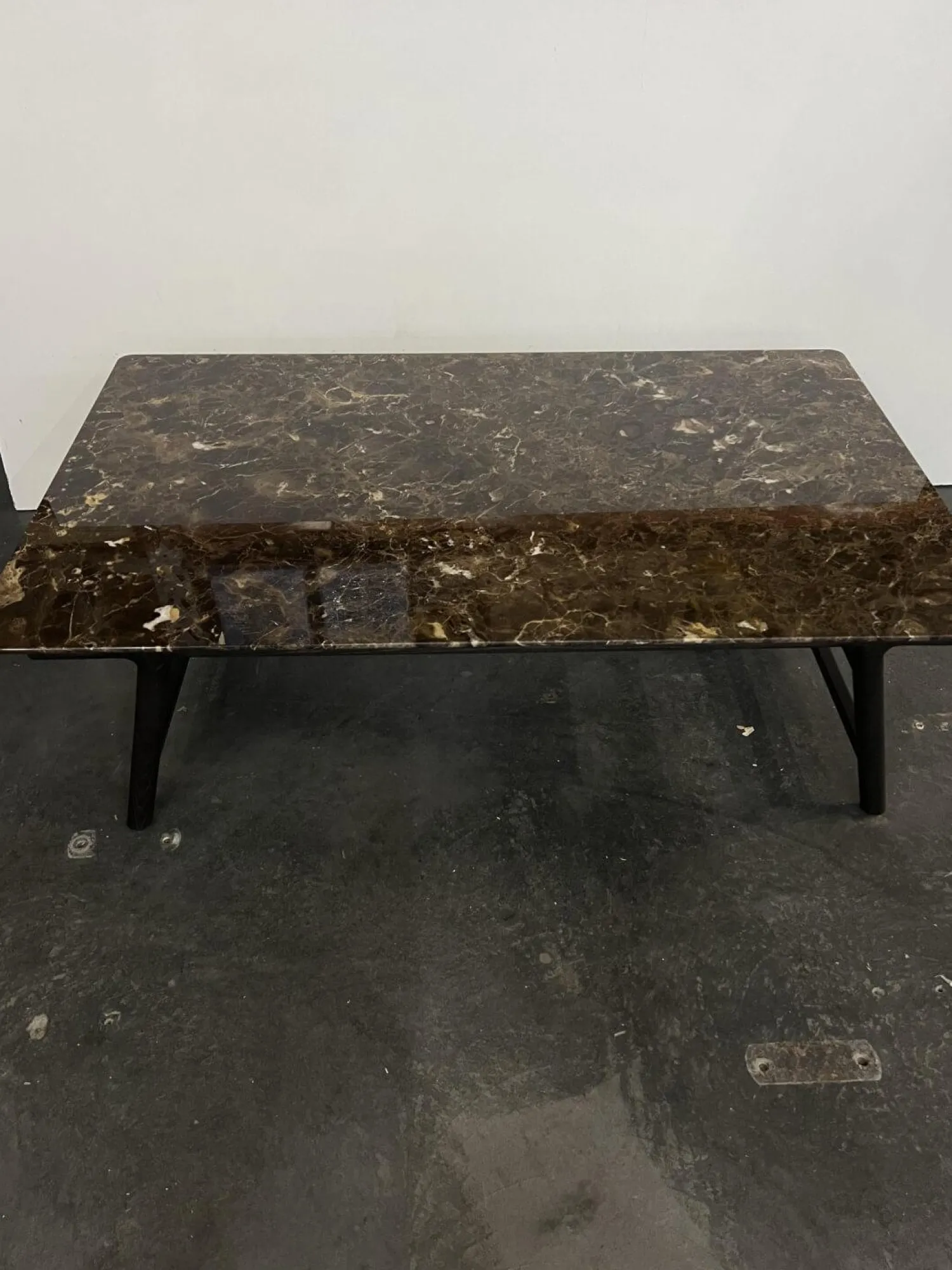 Flexform Beistelltische|Beistelltisch Giano Platte Marmor Emperador Gestell Schwarz