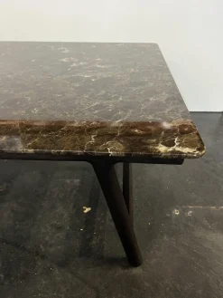 Flexform Beistelltische|Beistelltisch Giano Platte Marmor Emperador Gestell Schwarz