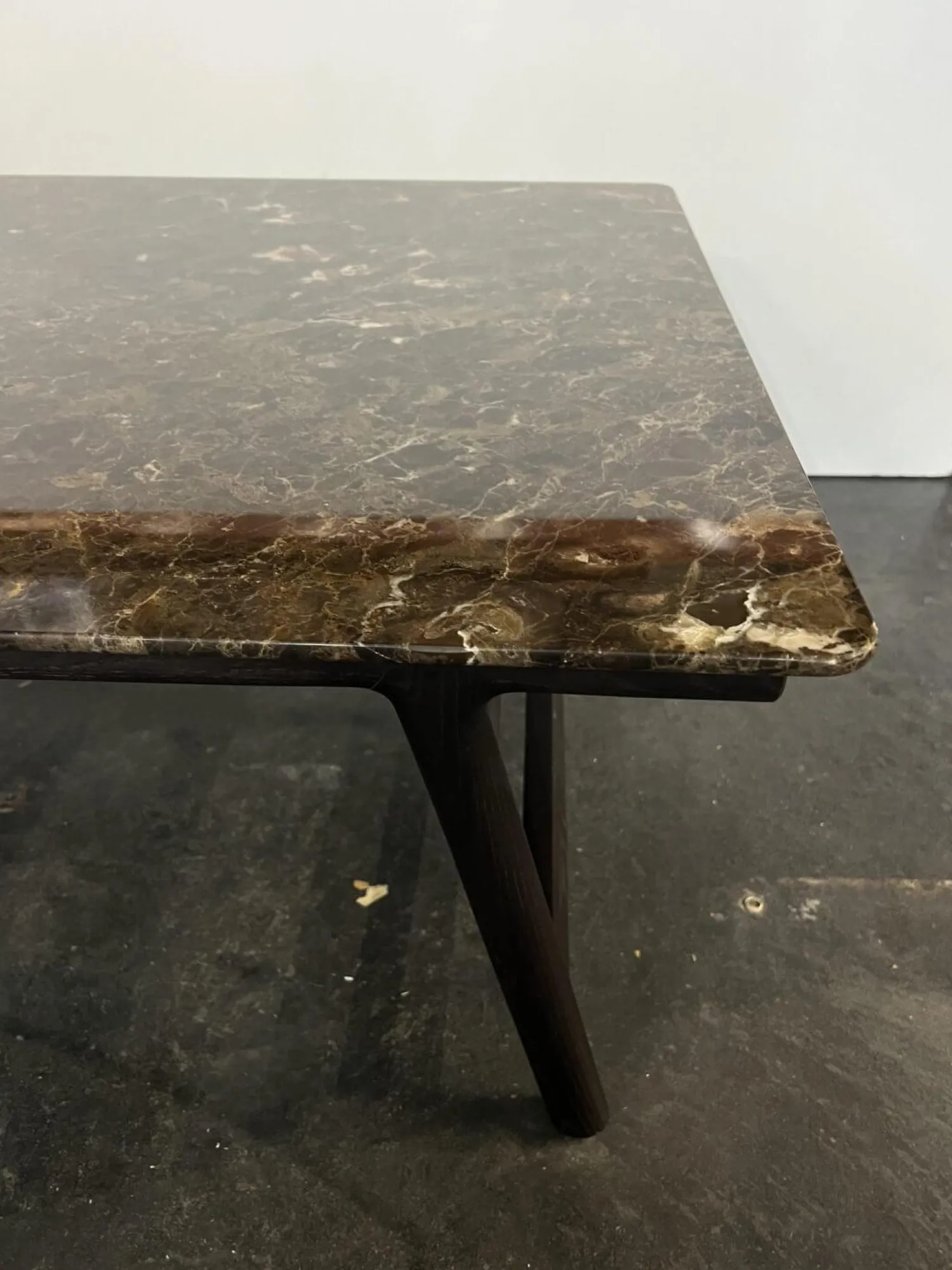 Flexform Beistelltische|Beistelltisch Giano Platte Marmor Emperador Gestell Schwarz