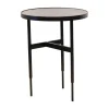 Rom Beistelltische|Beistelltisch Gio Tischplatte Black Schwarz Gestell Metall Pulverbeschichtet Schwarz