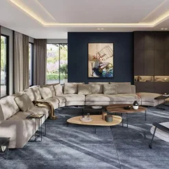 Walter Knoll Beistelltische|Couchtische|Beistelltisch Ishino Wood 159 T3 Platte Eiche Weiß Pigmentiert Geölt Gestell Schwarz Matt Pulverbeschichtet