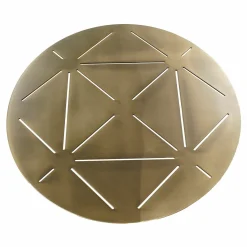 Walter Knoll Beistelltische|Beistelltisch Joco Platte Aluminium Messing Veredelt Gestell Stahl Messing Veredelt