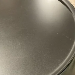 B&B Italia Beistelltische|Beistelltisch Lady Fat Leder Beta Nero Schwarz Platte Stahl Schwarz Lackiert