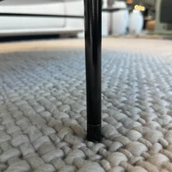 Minotti Beistelltische|Beistelltisch Lelong Tavolo Platte Lack Capucchino Braun Grau Hochglanz Gestell Metall Schwarz Pulverbeschichtet