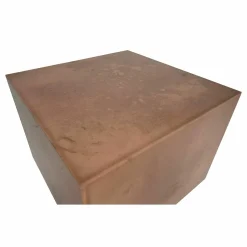 Baxter Beistelltische|Beistelltisch Loren Mattes Antikes Kupfer Basis Stahl Verchromt