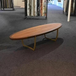 Gealux Beistelltische|Beistelltisch Massivholz Gestell Gold