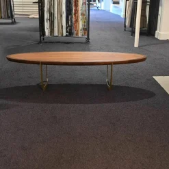 Gealux Beistelltische|Beistelltisch Massivholz Gestell Gold