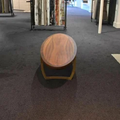 Gealux Beistelltische|Beistelltisch Massivholz Gestell Gold