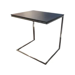 COR Beistelltische|Beistelltisch Mell 2810 Platte M21 Lack Anthrazit Metallgestell Verchromt