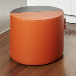 De Sede Beistelltische|Beistelltisch Nieder 62 Bezug Leder 24 Select 148 Maine Gestell Stahl Schwarz Beschichtet