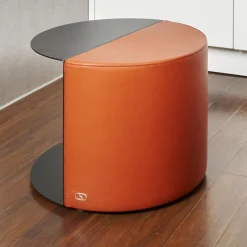 De Sede Beistelltische|Beistelltisch Nieder 62 Bezug Leder 24 Select 148 Maine Gestell Stahl Schwarz Beschichtet