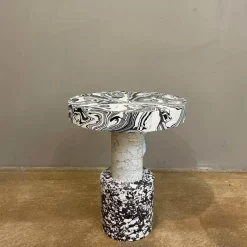 Tom Dixon Beistelltische|Beistelltisch Siwrl Table Large Marmor Mehrfarbig Weiß Schwarz