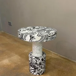 Tom Dixon Beistelltische|Beistelltisch Siwrl Table Large Marmor Mehrfarbig Weiß Schwarz