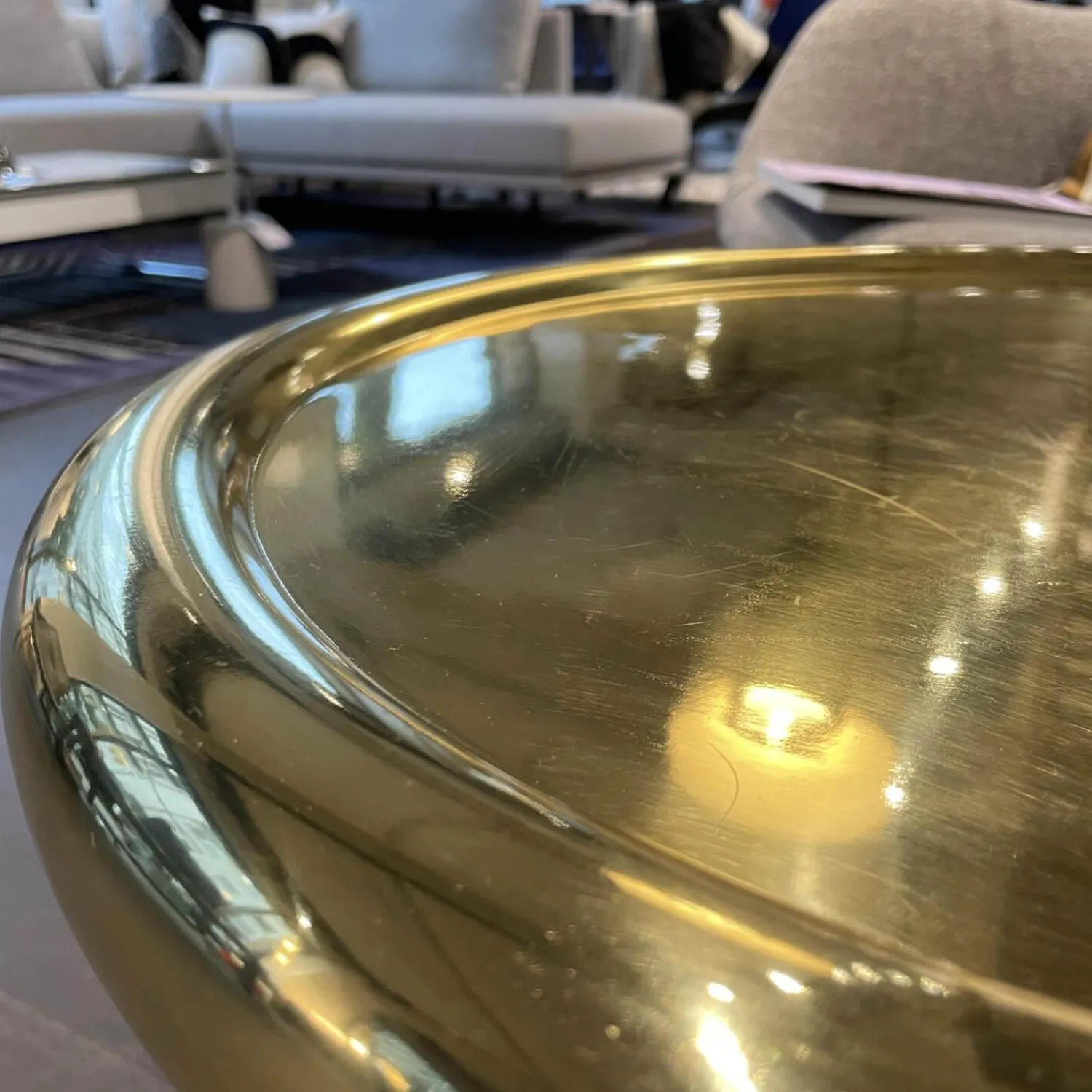 Tom Dixon Beistelltische|Beistelltisch Spun Short Messing Durchmesser 54cm