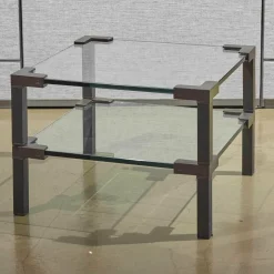 Ghyczy Beistelltische|Beistelltisch T 55D Messing Schwarz Patiniert