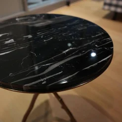 Eichholtz Beistelltische|Beistelltisch Westchester Tischplatte Schwarzer Marmor Zweiggestell Metall Mit Gold Finish