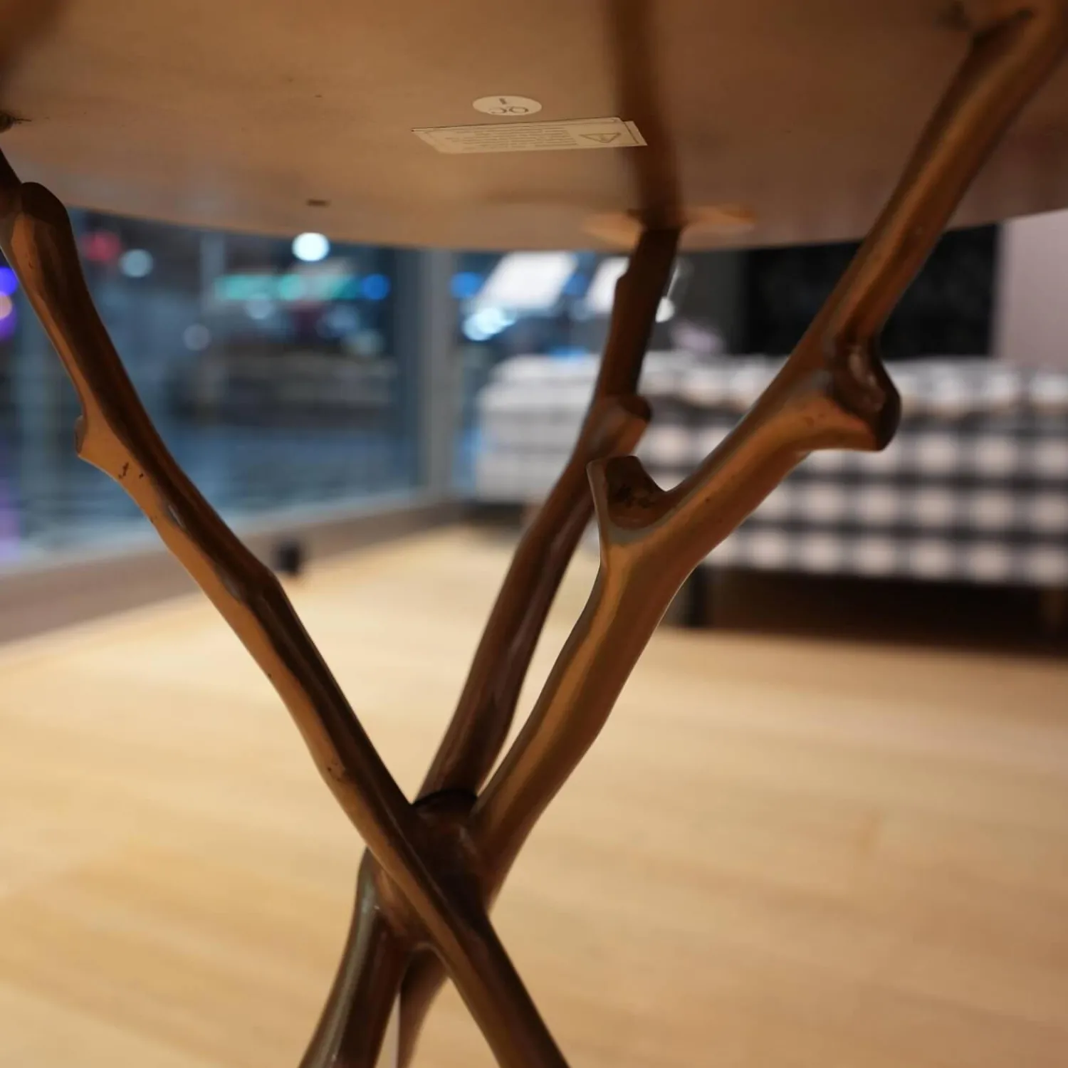 Eichholtz Beistelltische|Beistelltisch Westchester Tischplatte Schwarzer Marmor Zweiggestell Metall Mit Gold Finish