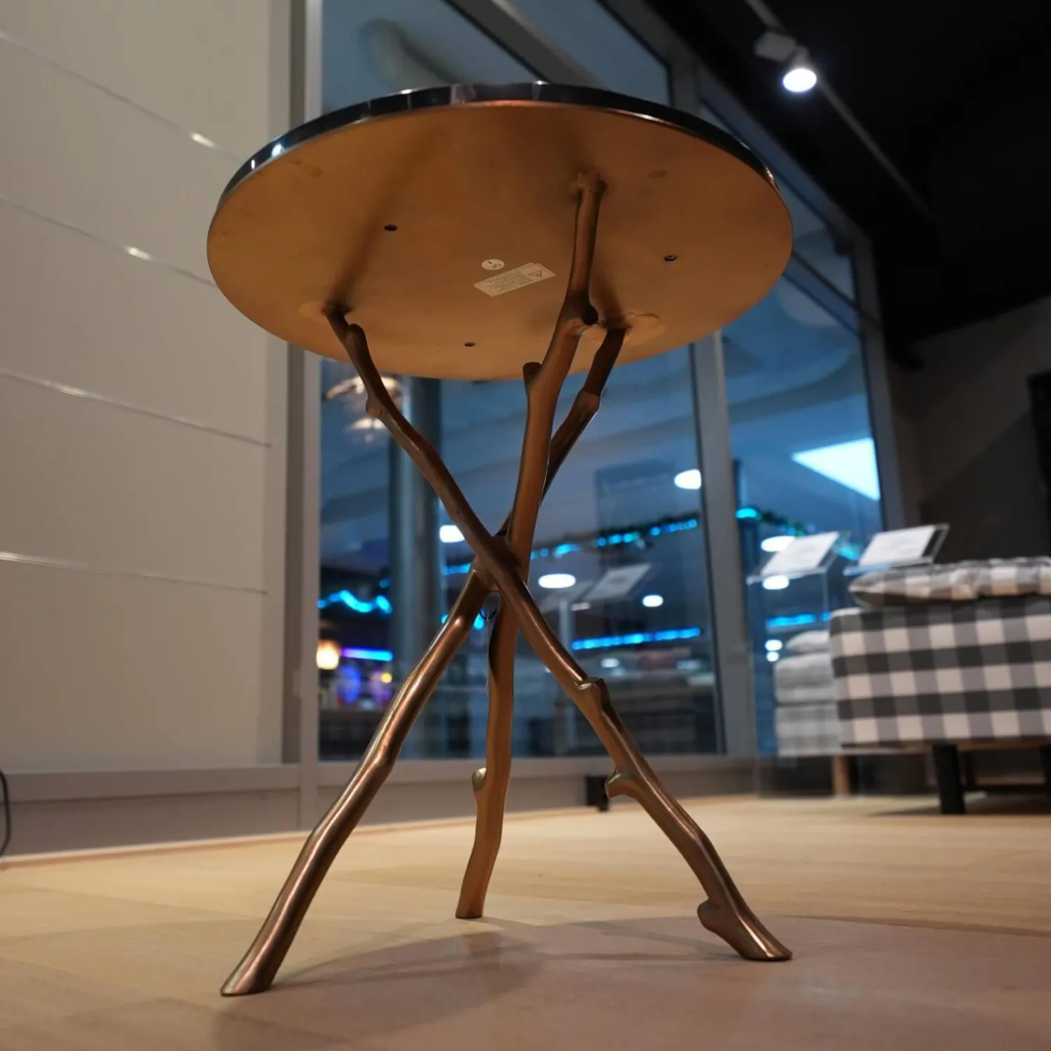 Eichholtz Beistelltische|Beistelltisch Westchester Tischplatte Schwarzer Marmor Zweiggestell Metall Mit Gold Finish