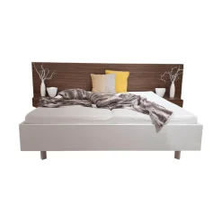 Contur Polsterbetten|Bett 0500 Materico Cotto Und Echtlack Bianco Weiß