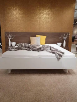 Contur Polsterbetten|Bett 0500 Materico Cotto Und Echtlack Bianco Weiß