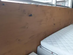 Schramm Polsterbetten|Bett Bezug Stoff Theo Grau Kopfteil Holzpaaneel Mit Matatze Ohne Nachttische