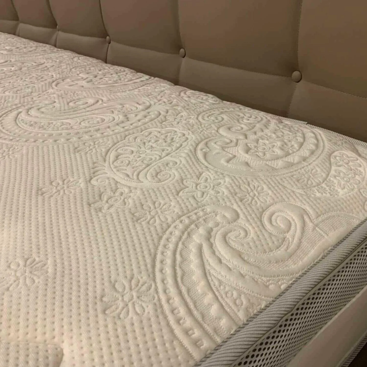 Möller Design Boxspringbetten|Bett Bohemian Leder Monza Braun mit Matratze H1/H2