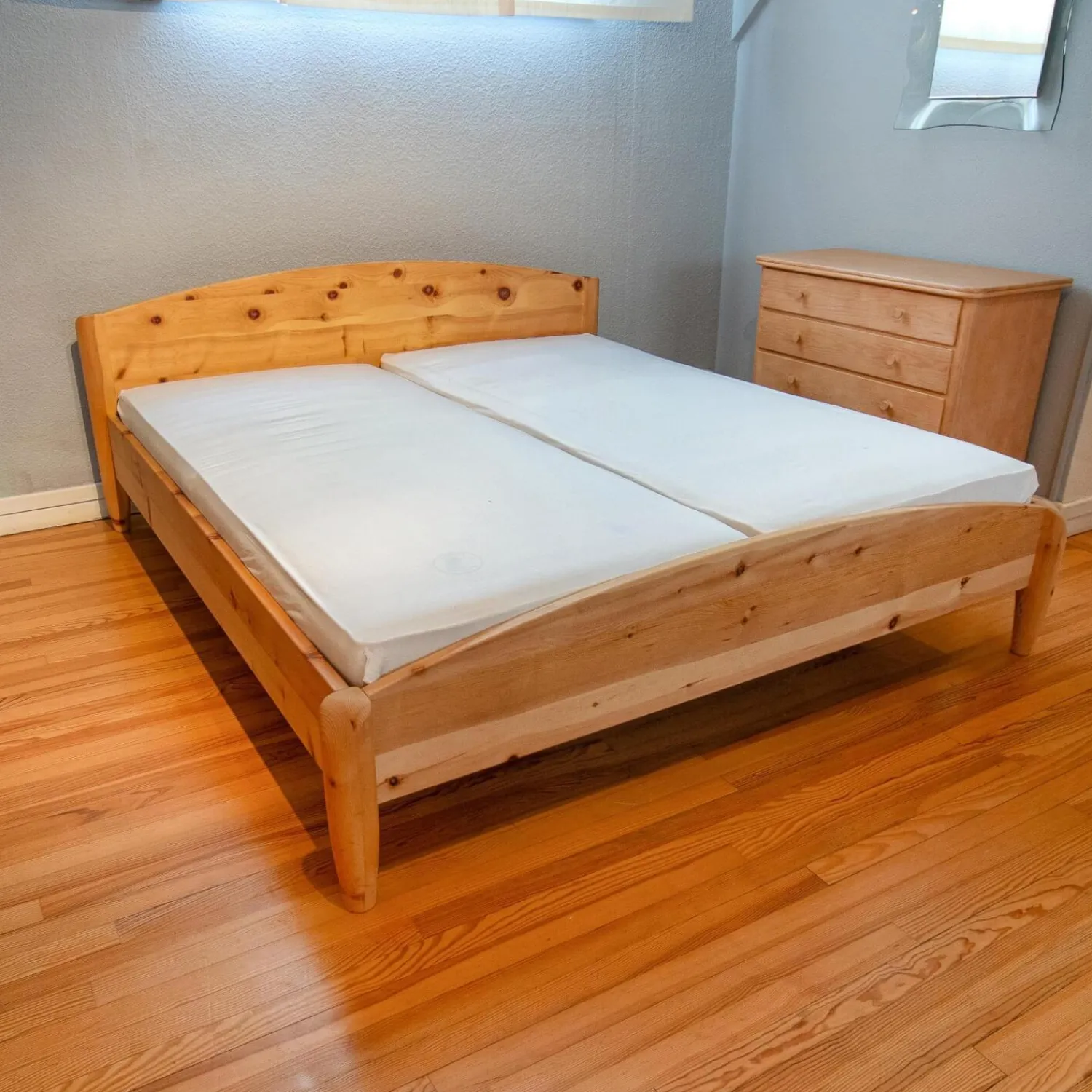 Holzschmiede Polsterbetten|Bett Diogenes Zirbe Roh Ohne Matratzen Und Ohne Lattenrost