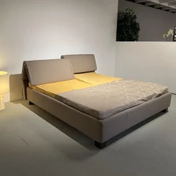 Hasena Polsterbetten|Bett Dream Deluxe Stoff Linen 341 Taupe Grau Kopfteil Riposo Füße Ivio Buche Massiv Marrone Schwarz Mit Verstellbarem Kopfteil