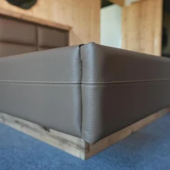 Sprenger Polsterbetten|Bett Gestell Tanne Altholz Gebrannt Kopfteil Cielo Anelin Leder Braun Ohne Matratzen Und Lattenrost Inklusive 2 Nachttischen