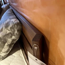 Team 7 Polsterbetten|Bett Light Nussbaum Kopfhaupt ohne Matratzen ohne Lattenrost mit 2 Konsolen (Selbstabholung)