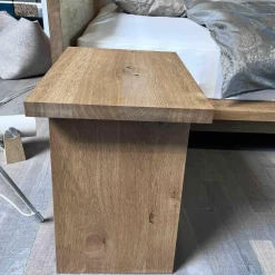 e15 Polsterbetten|Bett Massivholz Europäische Eiche Geölt Mit Bank Und Beistelltisch