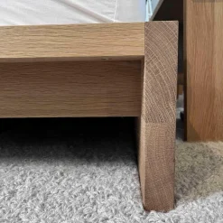 e15 Polsterbetten|Bett Massivholz Europäische Eiche Geölt Mit Bank Und Beistelltisch