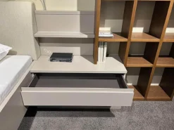 Rietberger Möbelwerke Polsterbetten|Bett mit Anbauregal Skara Schlafen Lack Cashmere (R4)