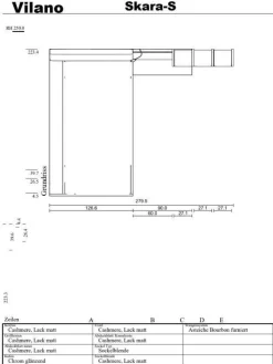 Rietberger Möbelwerke Polsterbetten|Bett mit Anbauregal Skara Schlafen Lack Cashmere (R4)