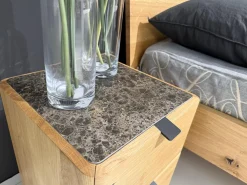 Rodam Ganze Schlafzimmer|Bett Nesuto Mit Beistelltisch Loup Und Nachtschrank Nesuto Eiche Geölt Und Gewachst Mit Nackenrolle Ohne Matratze Und Lattenrost