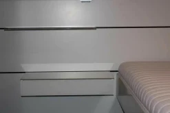 Interlübke Polsterbetten|Bett Nocto Plus Lack Kristallweiß M02 mit Matratzen und Rückwandpaneele