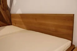 Team 7 Polsterbetten|Bett Nox Eiche Holzhaupt Naturöl mit Komforthöhe Ohne Lattenrost Und Matratze
