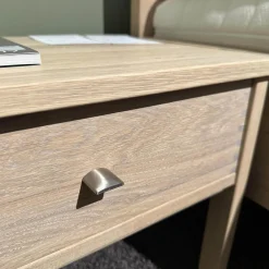 Team 7 Polsterbetten|Bett Sesam Eiche Kopfhaupt Holzfüllung Weißöl Leimholz Keilgezinkt Inklusive 2 Nachtkästchen Ohne Matratzen Ohne Lattenrost