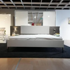 Rietberger Möbelwerke Polsterbetten|Bett Valea S71 69892 Lack R5 Brilliantgrau Hellgrau Weiß Kopfteil Dunkelgrau Inklusive Zubehör Inklusive Zubehör Ohne Matratze Ohne Lattenrost