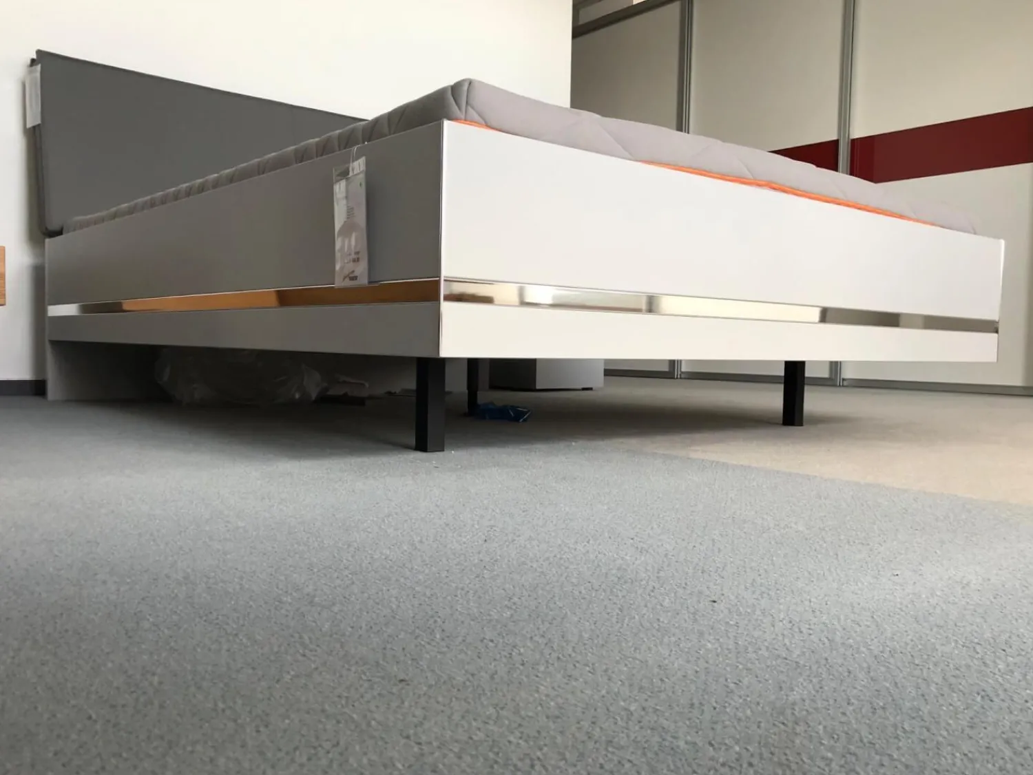 Nolte Polsterbetten|Bettanlage Concept Me 500 S9 Seidengrau ohne Lattenrost ohne Matratze mit Nachttisch Alegro