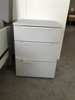 Nolte Polsterbetten|Bettanlage Concept Me 500 S9 Seidengrau ohne Lattenrost ohne Matratze mit Nachttisch Alegro