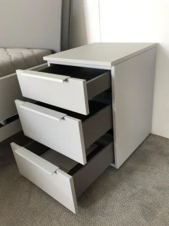 Nolte Polsterbetten|Bettanlage Concept Me 500 S9 Seidengrau ohne Lattenrost ohne Matratze mit Nachttisch Alegro