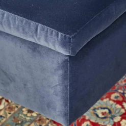 Sophisticated Living Bänke|Bettbank Backflip Stoff Samt dunkelblau Allure Velvet CA 1357055 C