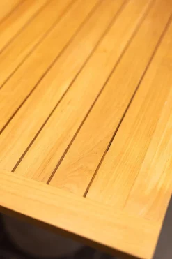 Kettal Esstische|Bistrotisch Roll Platte Teak Gestel 30C Bronze Schwarz