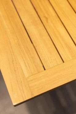 Kettal Esstische|Bistrotisch Roll Platte Teak Gestel 30C Bronze Schwarz