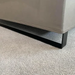 Möller Design Boxspringbetten|Boxspringbett Bohemian C Leder Acacia Grau mit Matratze Paisley P5