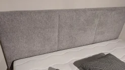 Oschmann Boxspringbetten|Boxspringbett Easy Better Stoff Famosa Ecru 351000 Grau Fuß Schwebeoptik Schwarz Inklusive Matratze Und Topper