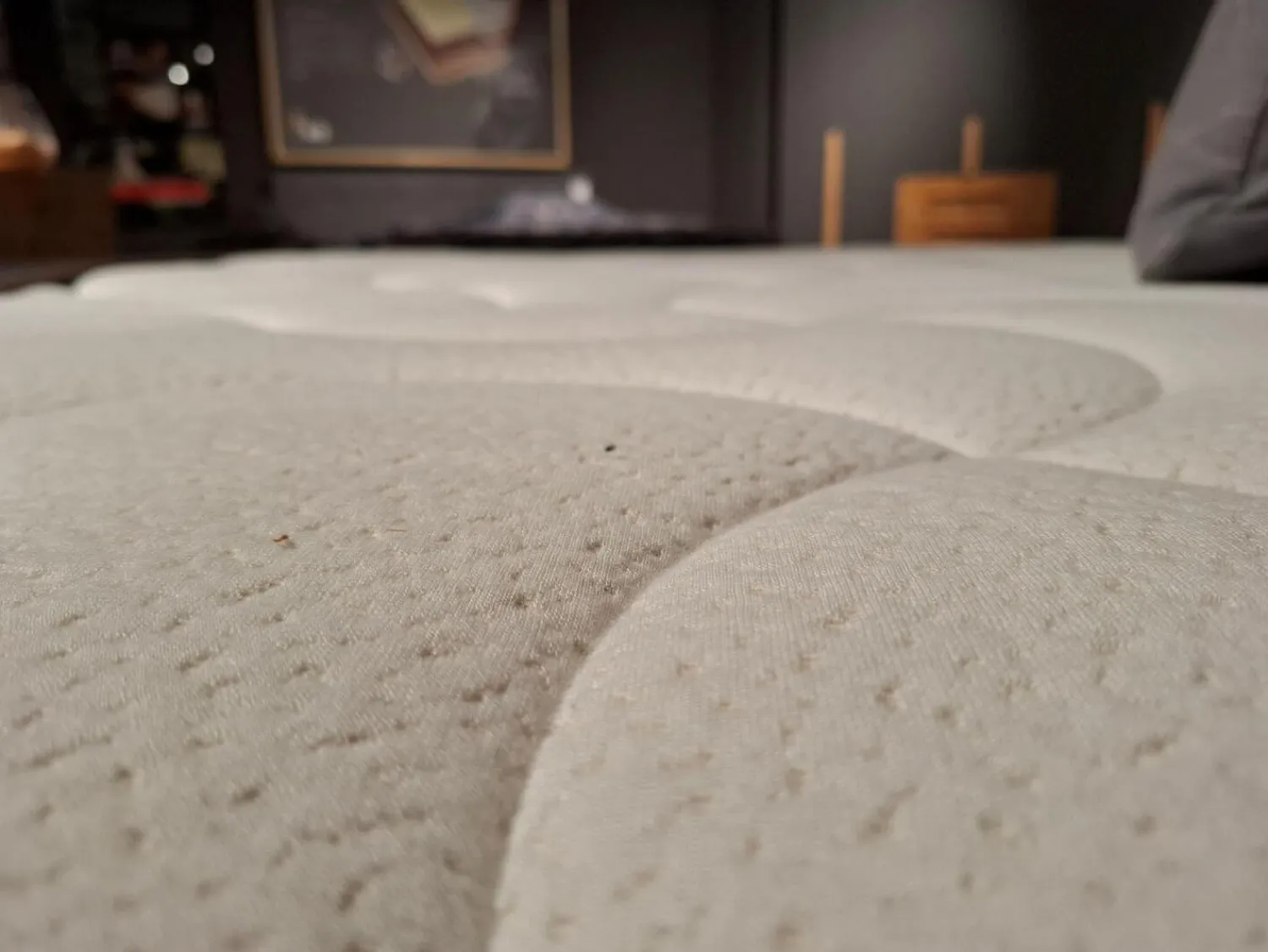 Birkenstock Boxspringbetten|Boxspringbett Montreal Stoff S TBB1 08 Beige Holzfuß H821 Eiche 400 Geölt Inklusive Matratze