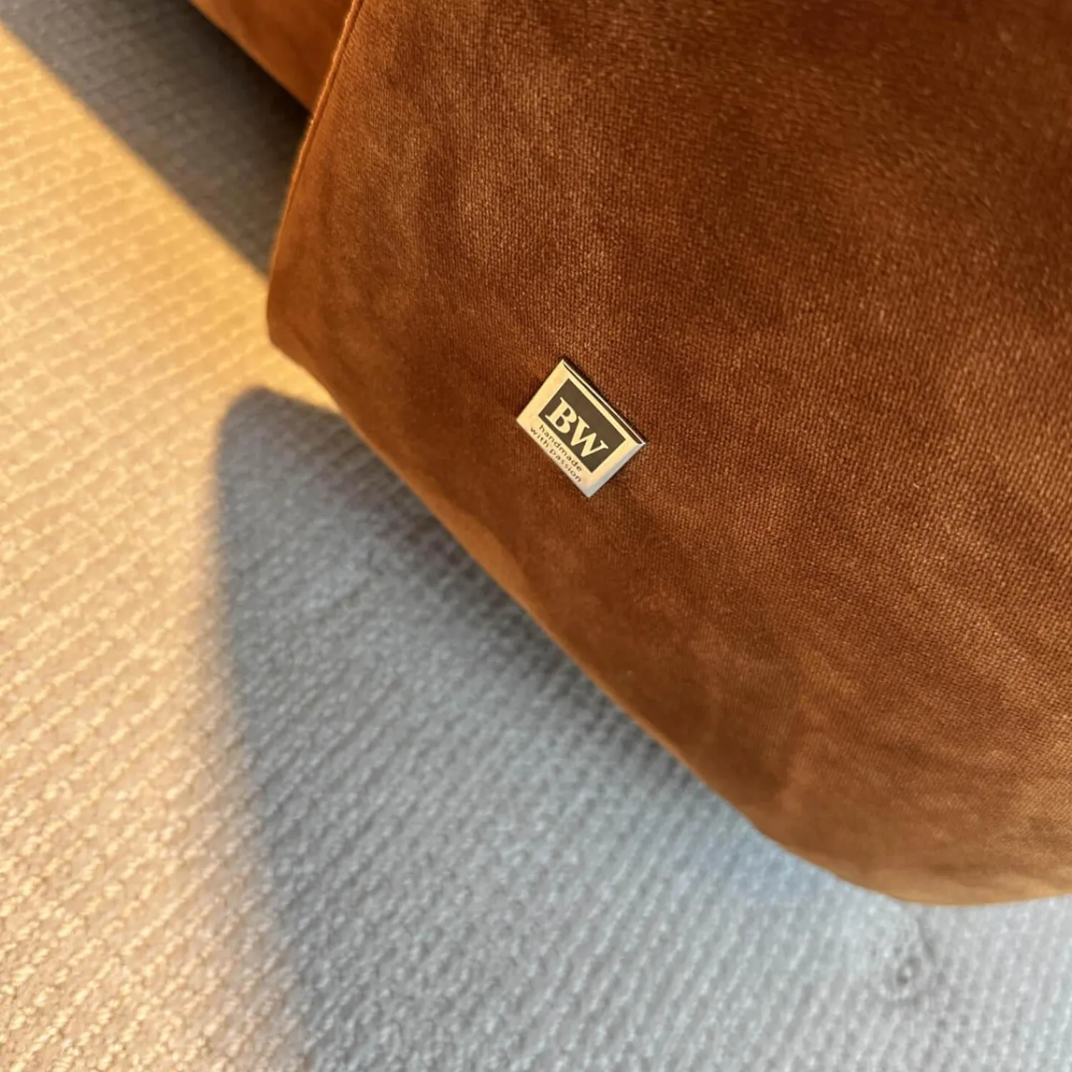 Bielefelder Werkstätten Boxspringbetten|Boxspringbett Polo Stoff Velours City Velvet Reloaded Kupfer Orange Mit Blindfüßen